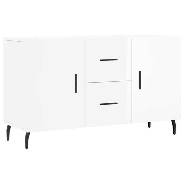 vidaXL Senkki korkeakiilto valkoinen 100x36x60 cm tekninen puu