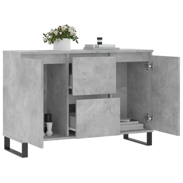 vidaXL Skjenk grå 104x35x70 cm konstruert tre