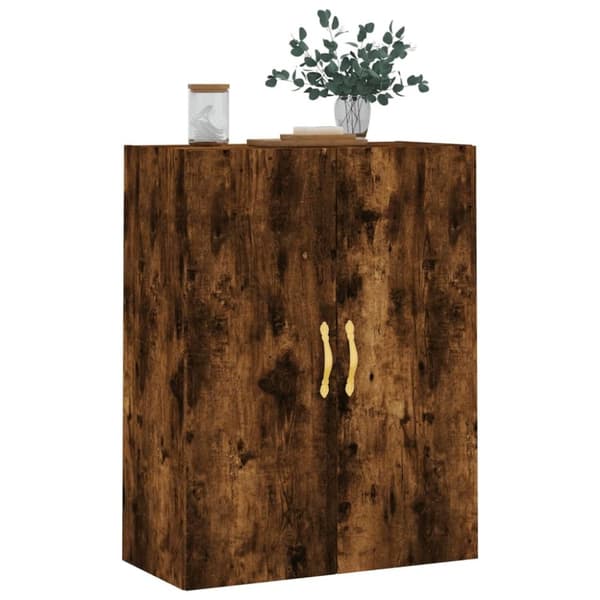 vidaXL Veggskap røkt eik 69,5x34x90 cm