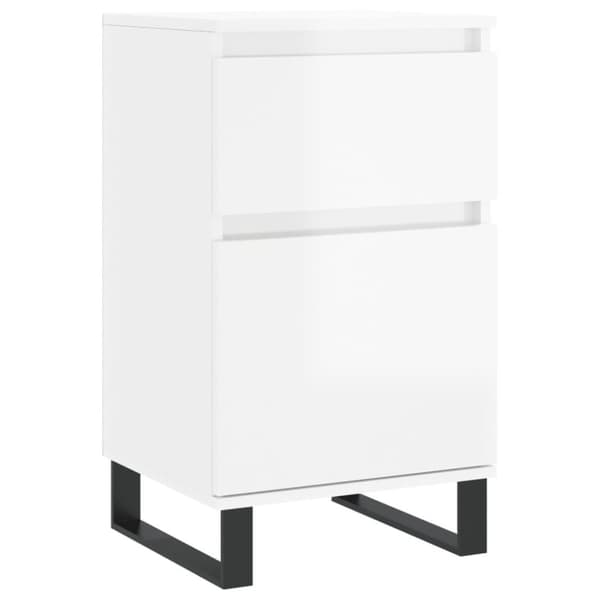 vidaXL Senkit 2kpl korkeakiilto valkoinen 40x35x70 cm tekninen puu
