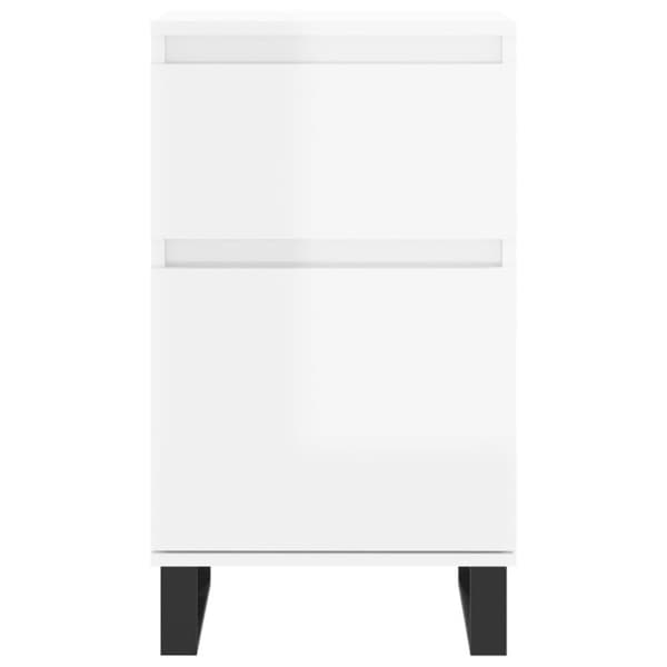 vidaXL Senkit 2kpl korkeakiilto valkoinen 40x35x70 cm tekninen puu