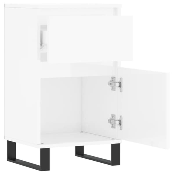 vidaXL Senkit 2kpl korkeakiilto valkoinen 40x35x70 cm tekninen puu