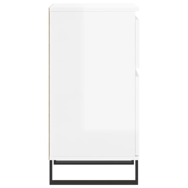 vidaXL Senkit 2kpl korkeakiilto valkoinen 40x35x70 cm tekninen puu