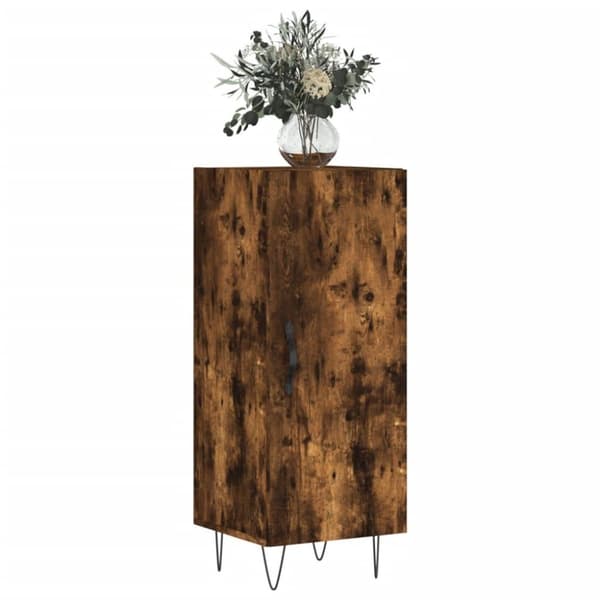 vidaXL Skjenk røkt eik 34,5x34x90 cm konstruert tre