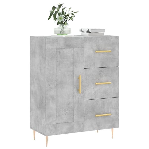 vidaXL skænk 69,5x34x90 cm konstrueret træ betongrå