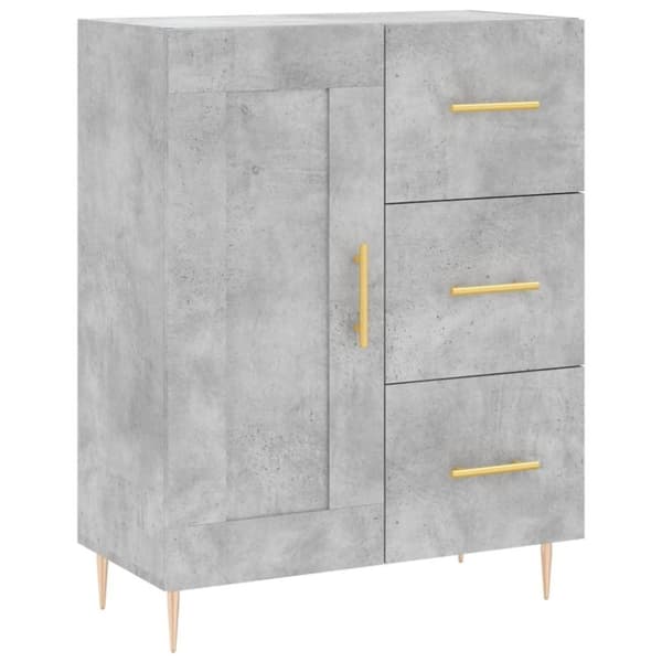 vidaXL skænk 69,5x34x90 cm konstrueret træ betongrå