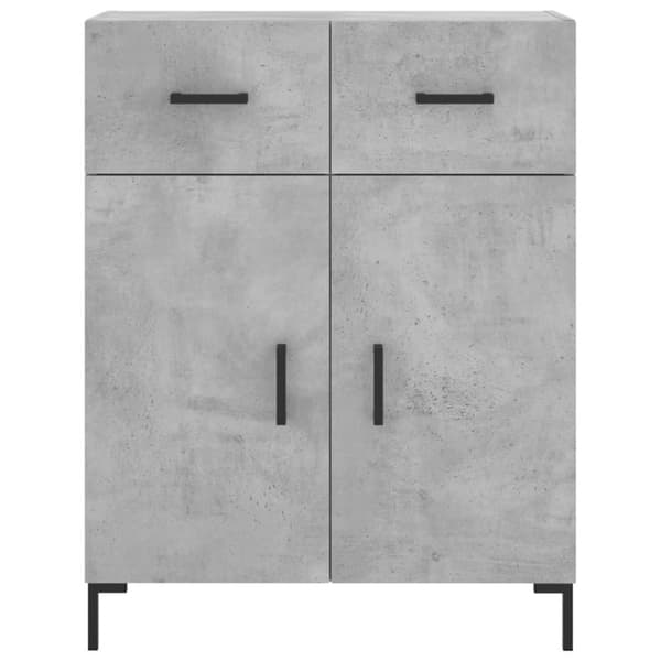 vidaXL Skänk betonggrå 69,5x34x90 cm konstruerat trä