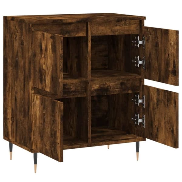 vidaXL Skjenk røkt eik 60x35x70 cm konstruert tre