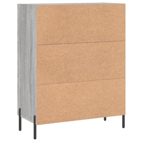vidaXL skænk 69,5x34x90 cm konstrueret træ grå sonoma-eg