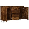 Miniatyrbillede 5 af 11: vidaXL skænk 104x35x70 cm konstrueret træ røget egetræsfarve