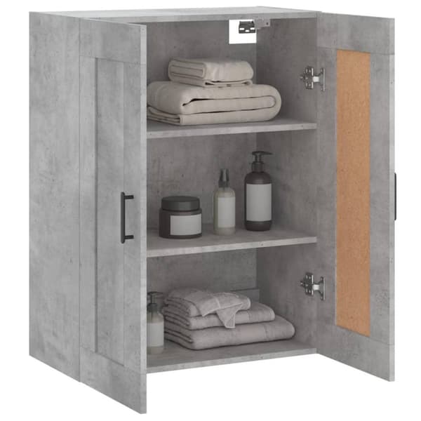 vidaXL vægskab 69,5x34x90 cm konstrueret træ betongrå
