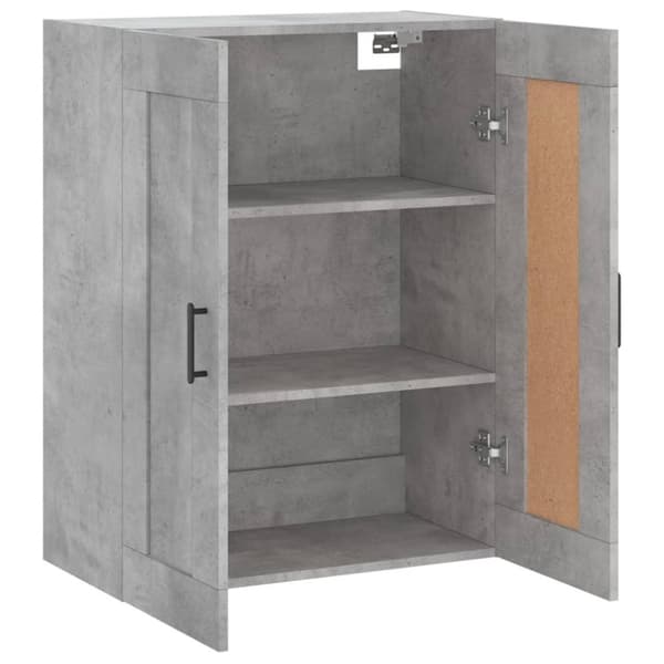 vidaXL vægskab 69,5x34x90 cm konstrueret træ betongrå