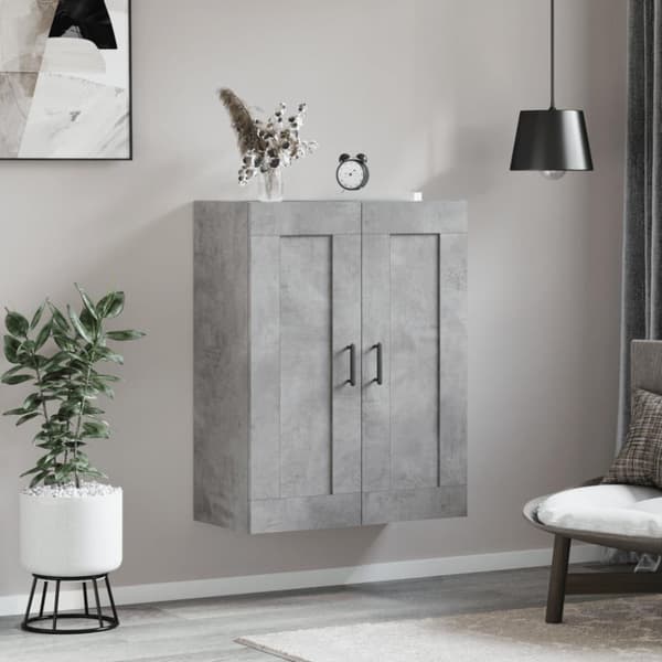 vidaXL vægskab 69,5x34x90 cm konstrueret træ betongrå
