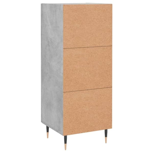 vidaXL Skjenk betonggrå 34,5x34x90 cm konstruert tre