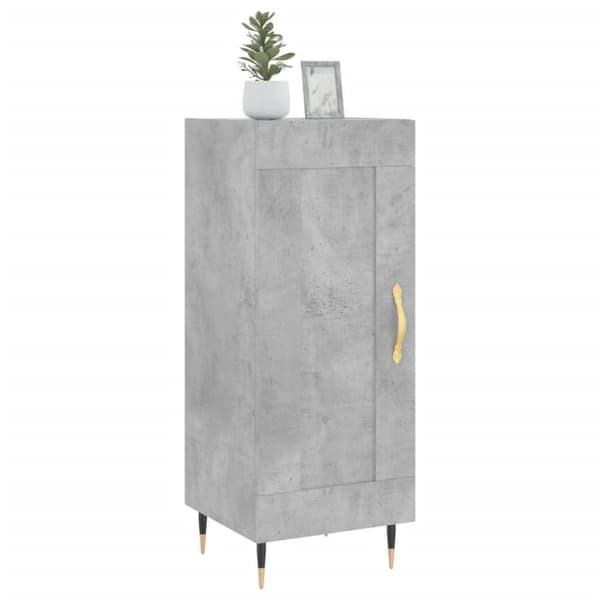 vidaXL Skjenk betonggrå 34,5x34x90 cm konstruert tre