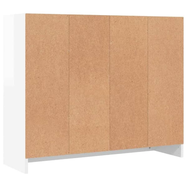 vidaXL Senkki korkeakiilto valkoinen 91x28x75 cm tekninen puu
