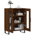 Miniatyrbilde 3 av 11: vidaXL Skjenk brun eik 69,5x34x90 cm konstruert tre