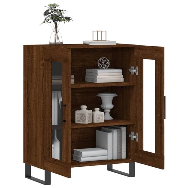 vidaXL Skjenk brun eik 69,5x34x90 cm konstruert tre
