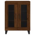 Miniatyrbilde 4 av 11: vidaXL Skjenk brun eik 69,5x34x90 cm konstruert tre