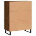 Miniatyrbilde 7 av 11: vidaXL Skjenk brun eik 69,5x34x90 cm konstruert tre