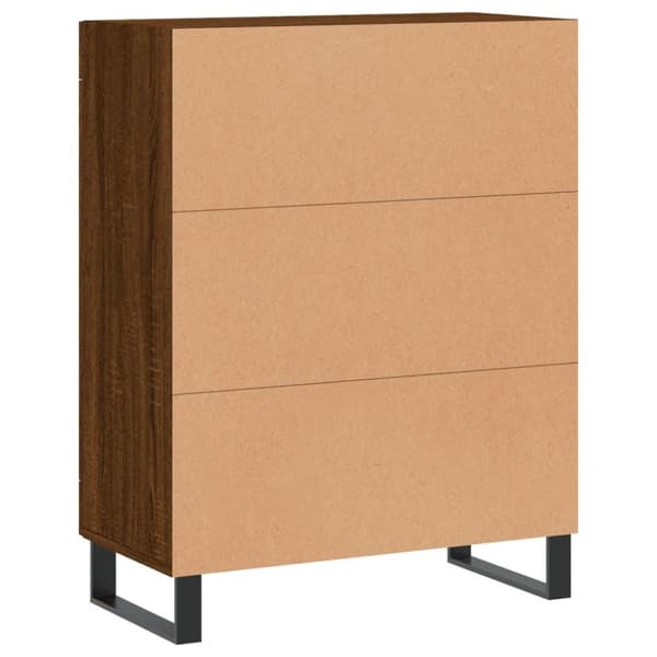 vidaXL Skjenk brun eik 69,5x34x90 cm konstruert tre