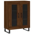 Miniatyrbilde 1 av 11: vidaXL Skjenk brun eik 69,5x34x90 cm konstruert tre