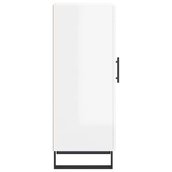 vidaXL Skjenk høyglans hvit 34,5x34x90 cm konstruert tre