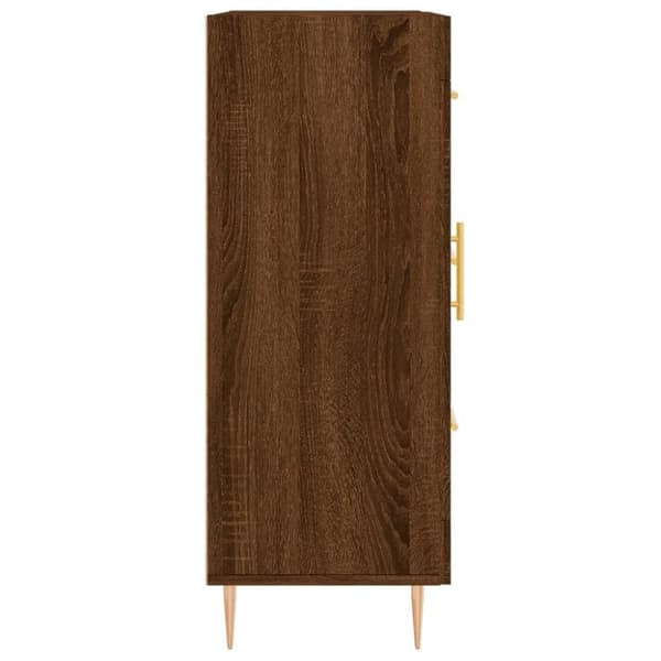 vidaXL skænk 69,5x34x90 cm konstrueret træ brun egetræsfarve