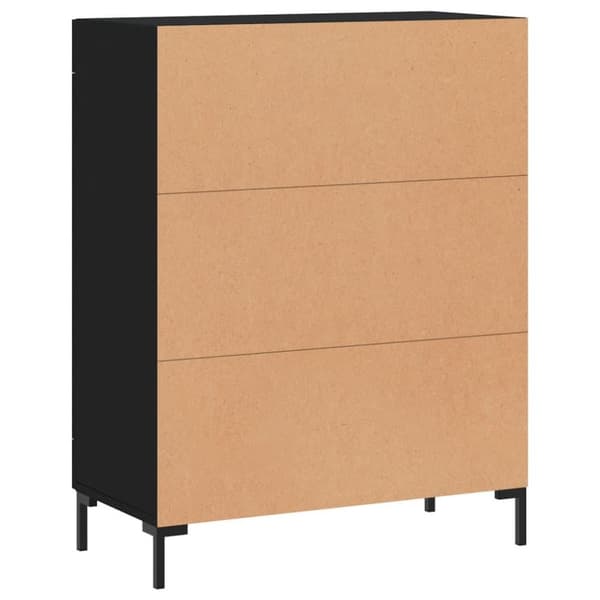 vidaXL Skjenk svart 69,5x34x90 cm konstruert tre