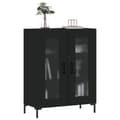Miniatyrbilde 2 av 11: vidaXL Skjenk svart 69,5x34x90 cm konstruert tre