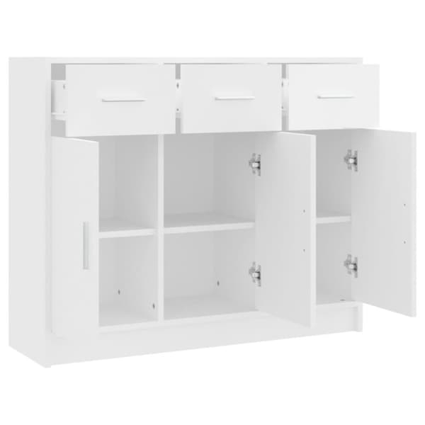 vidaXL Skjenk hvit 91x28x75 cm konstruert tre
