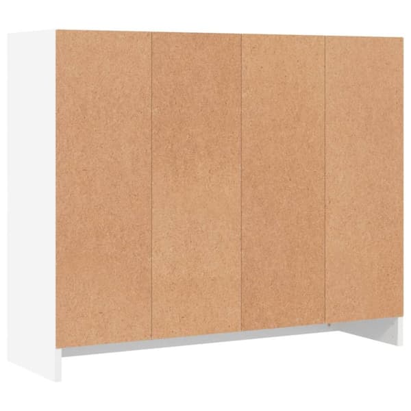 vidaXL Skjenk hvit 91x28x75 cm konstruert tre