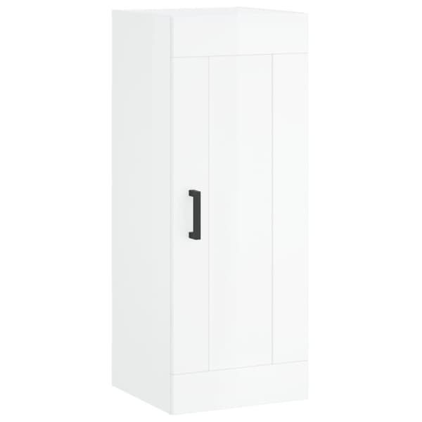 vidaXL Väggskåp vit högglans 34,5x34x90 cm konstruerat trä