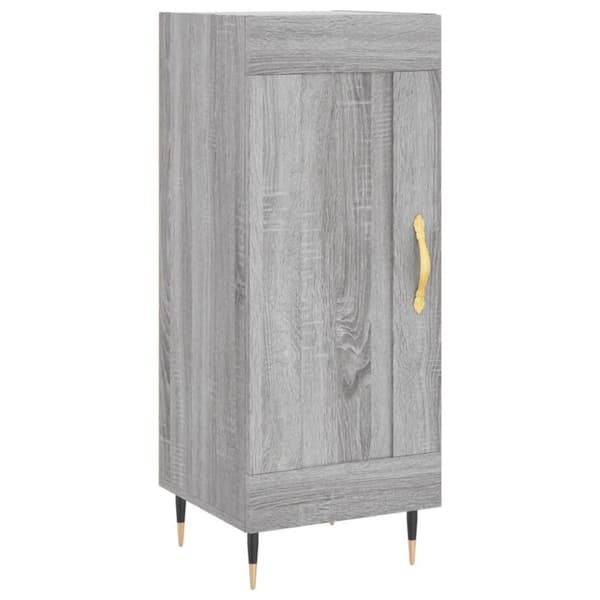 vidaXL Skjenk grå sonoma 34,5x34x90 cm konstruert tre