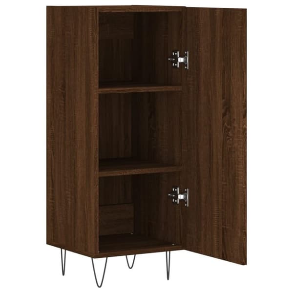 vidaXL Skjenk brun eik 34,5x34x90 cm konstruert tre