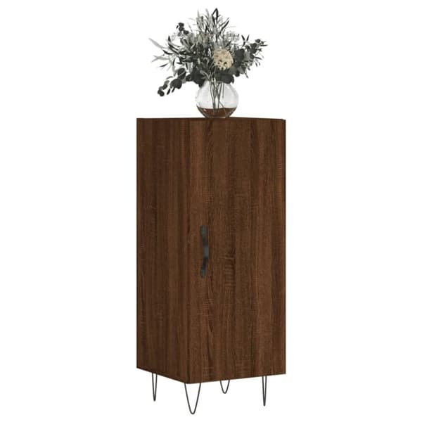vidaXL Skjenk brun eik 34,5x34x90 cm konstruert tre