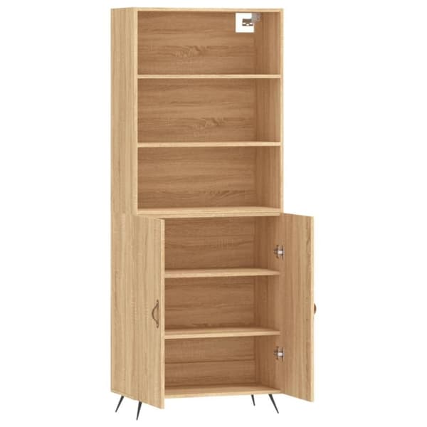 vidaXL Kaappi Sonoma tammi 69,5x34x180 cm tekninen puu