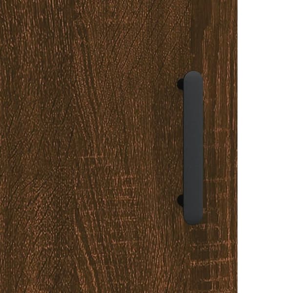 vidaXL væghængt skab 69,5x34x90 cm konstrueret træ brun egetræsfarve