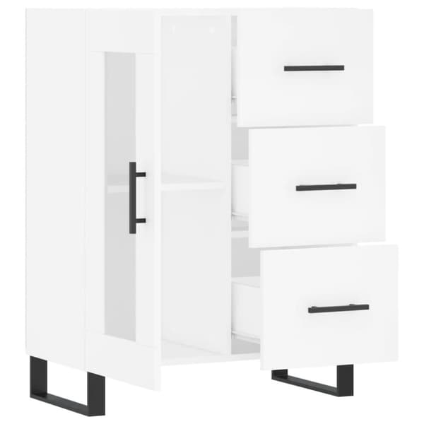 vidaXL skænk 69,5x34x90 cm konstrueret træ hvid