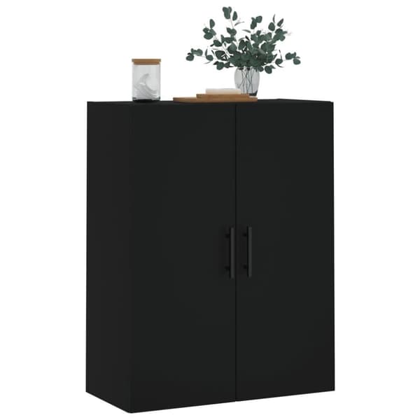 vidaXL væghængt skab 69,5x34x90 cm sort