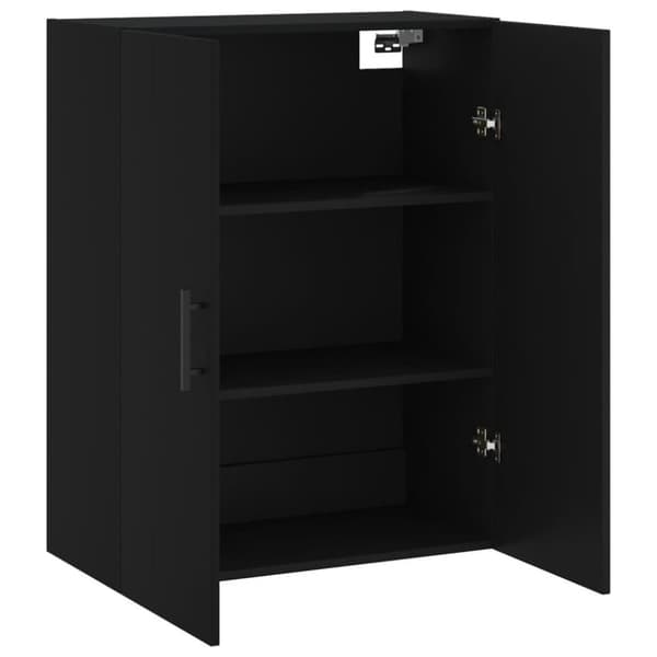 vidaXL væghængt skab 69,5x34x90 cm sort