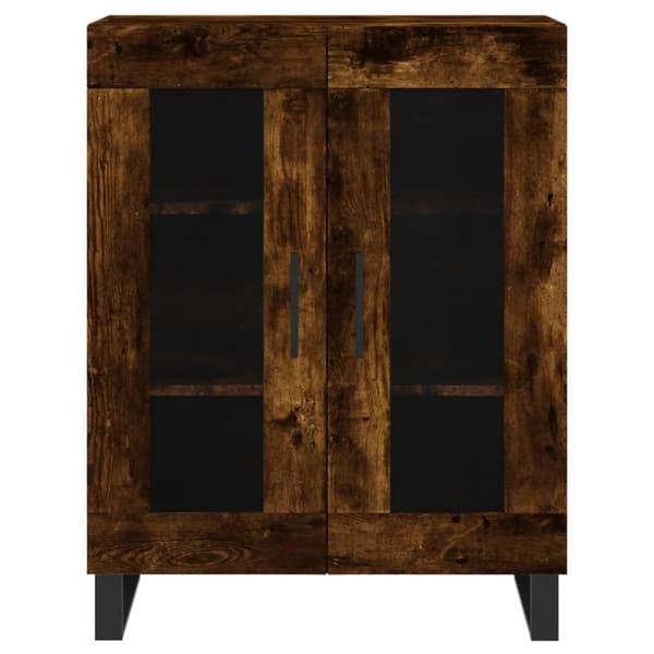 vidaXL Skänk rökfärgad ek 69,5x34x90 cm konstruerat trä