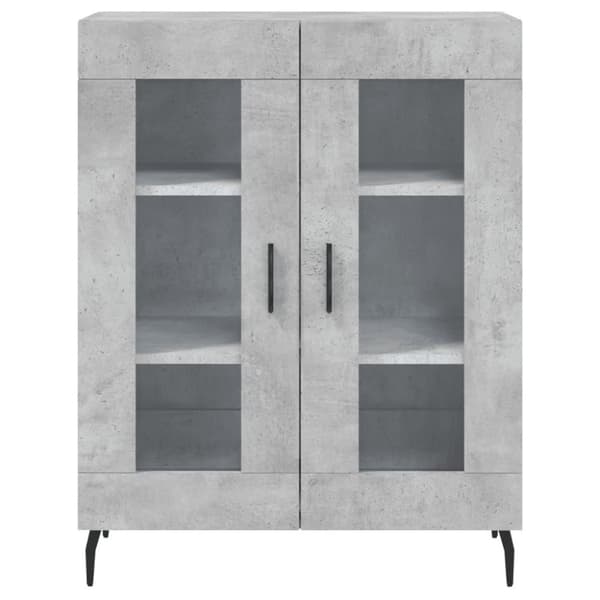 vidaXL Skjenk betonggrå 69,5x34x90 cm konstruert tre