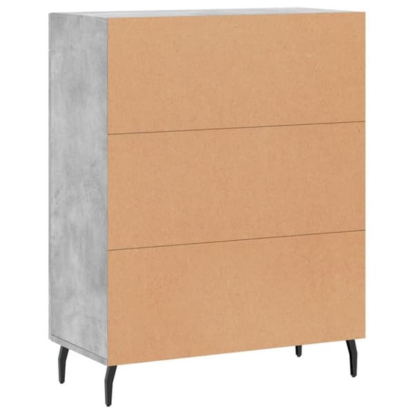 vidaXL Skjenk betonggrå 69,5x34x90 cm konstruert tre