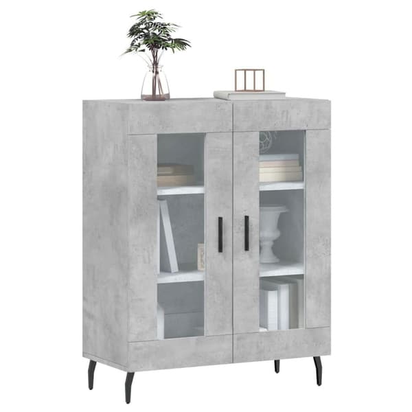 vidaXL Skjenk betonggrå 69,5x34x90 cm konstruert tre