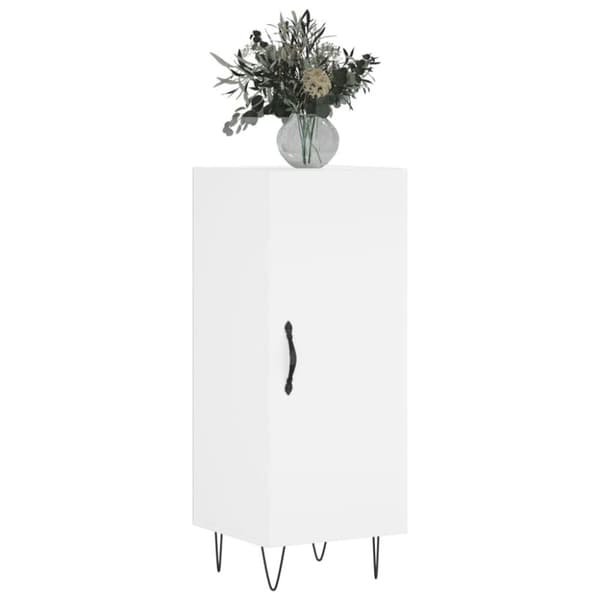 vidaXL Skjenk hvit 34,5x34x90 cm konstruert tre
