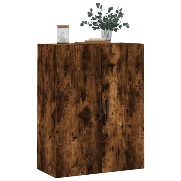 vidaXL væghængt skab 69,5x34x90 cm konstrueret træ røget sonoma-eg