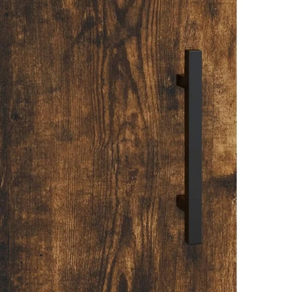 vidaXL væghængt skab 69,5x34x90 cm konstrueret træ røget sonoma-eg