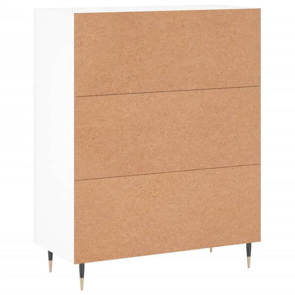 vidaXL Skjenk hvit 69,5x34x90 cm konstruert tre