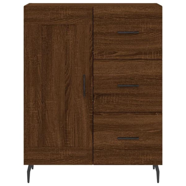vidaXL skænk 69,5x34x90 cm konstrueret træ brun egetræsfarve